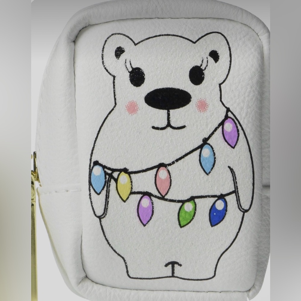 BETSEY JOHNSON Cute Polar Bear / Mini Bag w/ Inner Organizer Colorful! NWT.